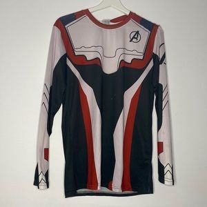 MARVELS AVENGERS ENDGAME - top , very silky - feels like a swim shirt